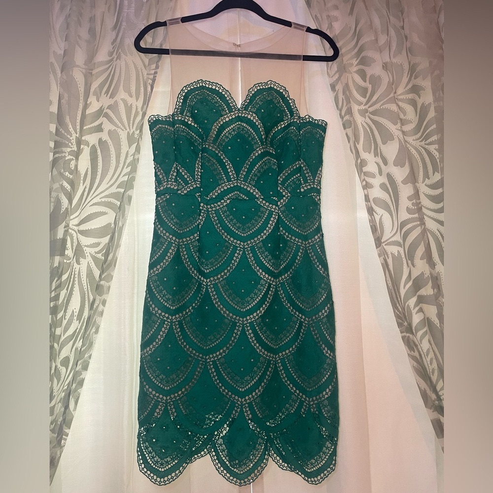 Minuet Teal Lace Dress